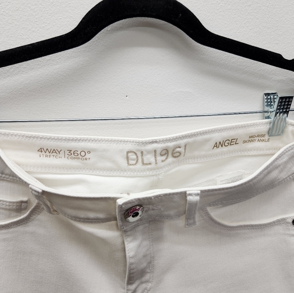 DL1961 Angel Mid Rise Skinny Ankle Jeans Womens 28 White Everyday Casual Denim - Picture 5 of 14